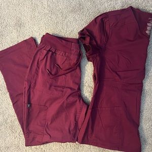 Jaannu Burgundy Scrubs